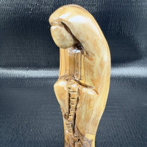 Vintage Hand Carved Wood Madonna Virgin Mary Figurine Folk Art Hand Made Figure - Picture 6 of 13